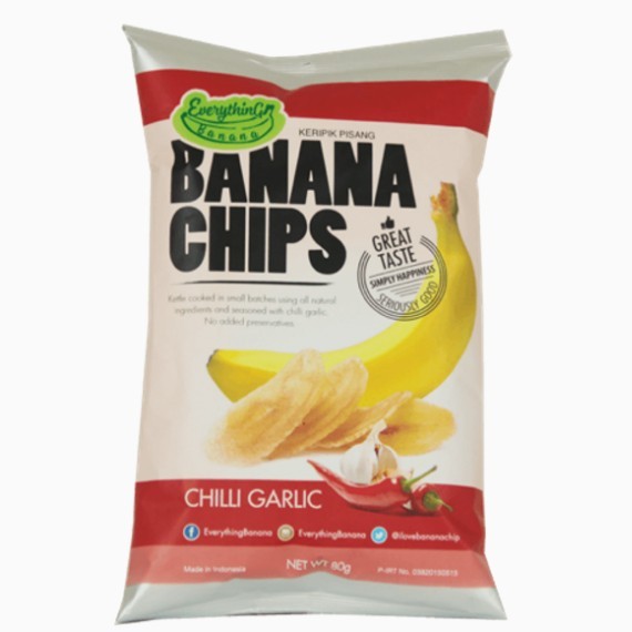 everything banana chips chili chesnok 80 g