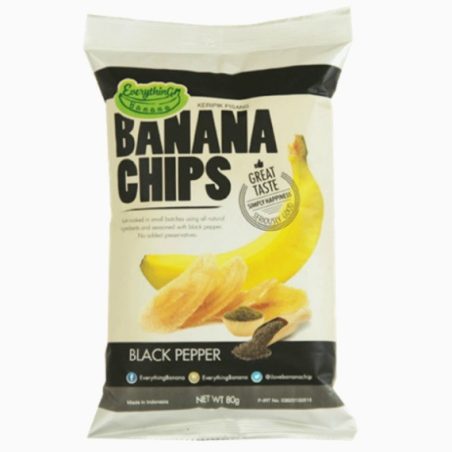 everything banana chips s chernym percem 80 g