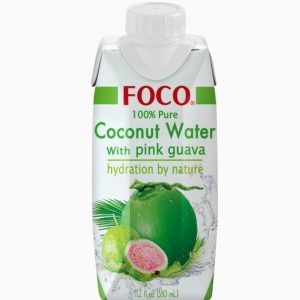 Кокосовая вода FOCO с соком розовой гуавы, 0.33 л