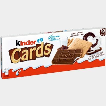 shokoladno molochnoe pechene kinder cards 128 g