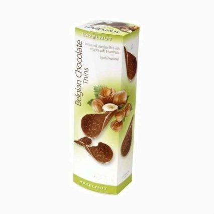 shokoladnye chipsy belgian milk chocolate thins hazelnut 80 g