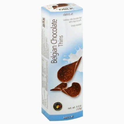 shokoladnye chipsy belgian milk chocolate thins milk 80 g