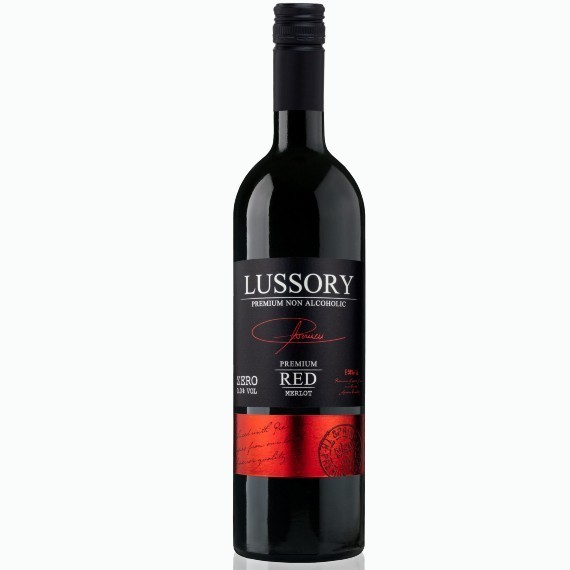 lussory premium red merlot bezalkogolnoe krasnoe vino 0.75 l.