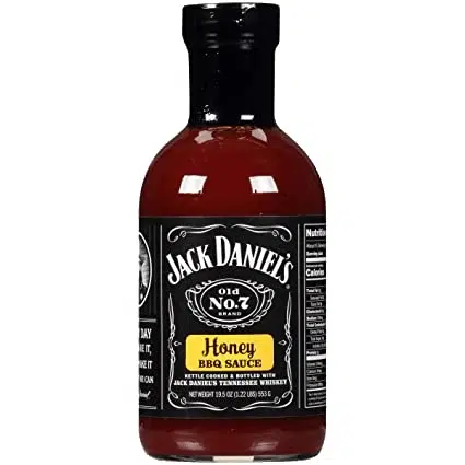 sous jack daniels honey bbq sauce 553 g.