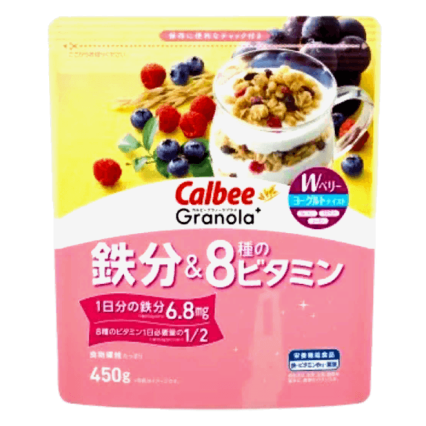 granola calbee granola berries zhelezo8 vitaminov 450 g