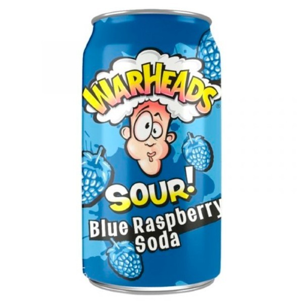warheads sour blue raspberry soda
