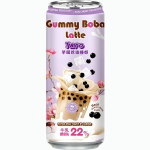 Напиток O's Bubble Gummy Boba Latte Taro (черный чай/тапиоки), 470 мл