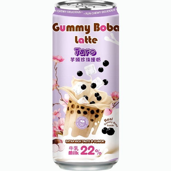 os bubble gummy boba latte taro