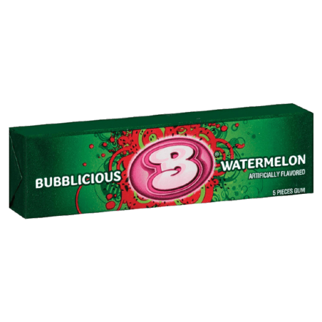 zhevatelnaya rezinka bubblicious watermelon 25 g.