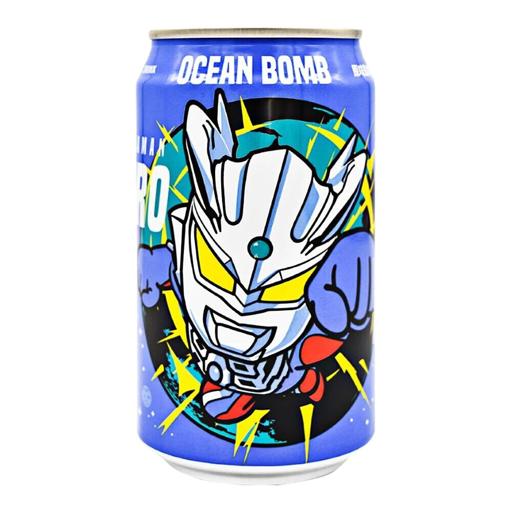 Лимонад Ocean Bomb Ultraman Zero Yogurt, без сахара, 320 мл