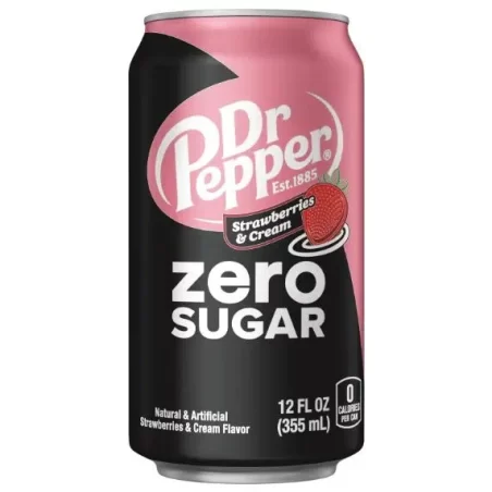 dr.pepper strawberry cream zero 0.355