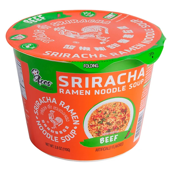 lapsha aces food sriracha ramen noodle soup with beef flavor govyadina 110 g