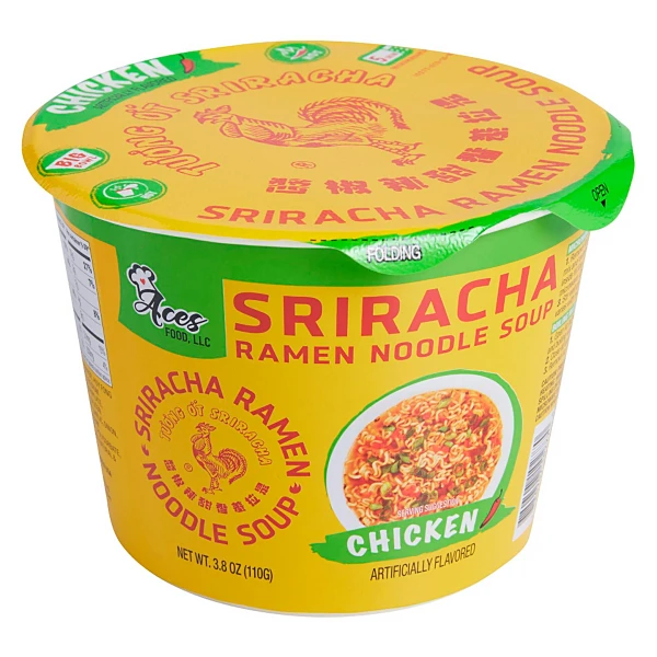 lapsha aces food sriracha ramen noodle soup with chicken flavor kuricza 110 g