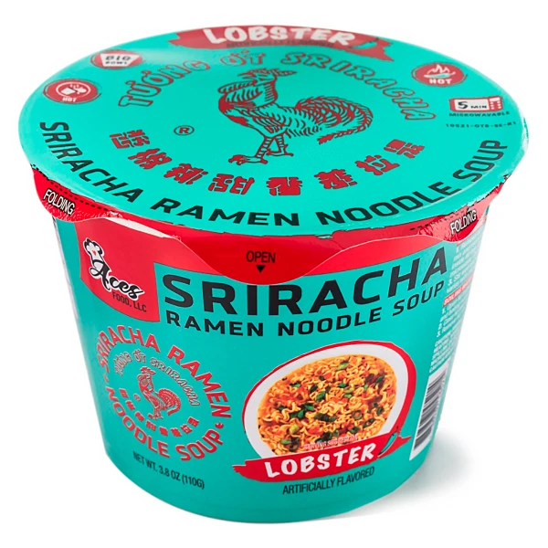 lapsha aces food sriracha ramen noodle soup with lobster flavor lobster 110 g