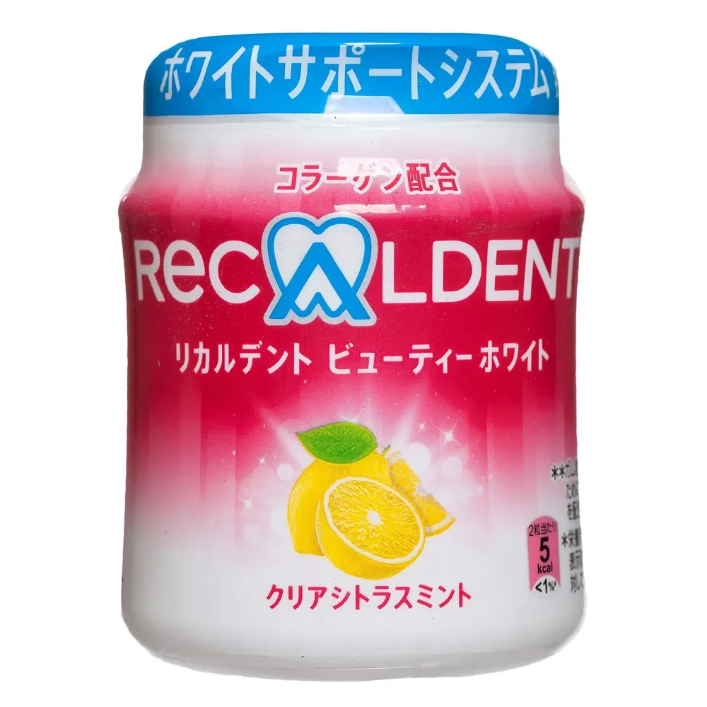 recaldent beauty white clear citrus gum1