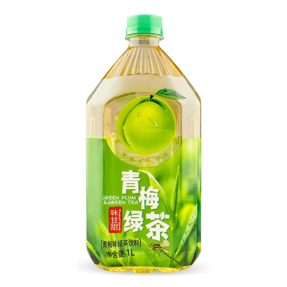 Холодный зеленый чай Woerwang со вкусом зеленой сливы, 1000 мл