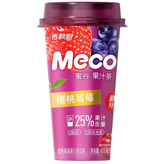 Холодный фруктовый чай Meco со вкусом черники и клубники, 400 мл