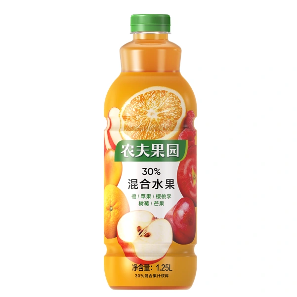 Сокосодержащий напиток Nongfu Spring Фермерский сад апельсин, яблоко, алыча, малина, манго, 1250 мл